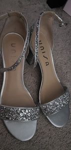 Sz9 Low Heel Comfy Sequin/Glitter